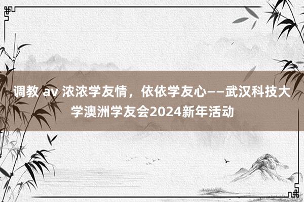 调教 av 浓浓学友情，依依学友心——武汉科技大学澳洲学友会2024新年活动